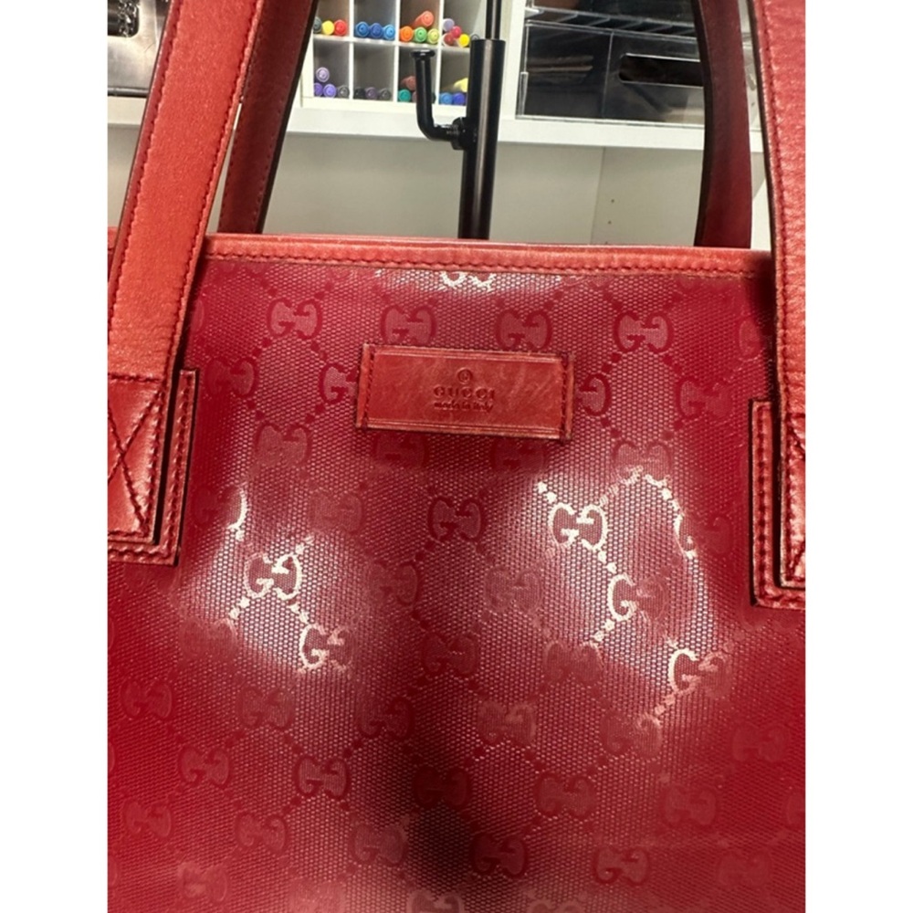 325. Red Gucci Tote Bag - Picture 16 of 16